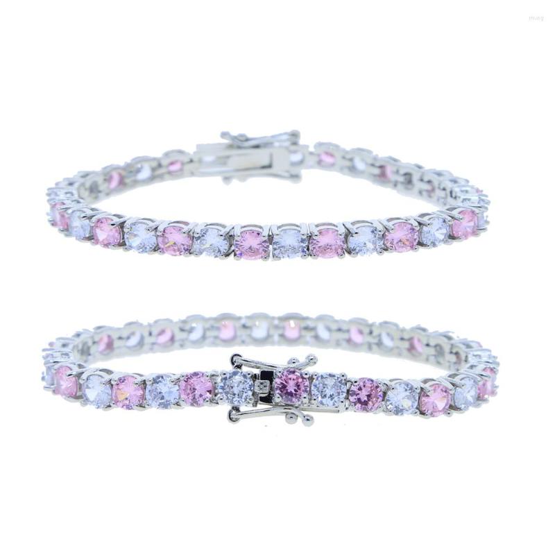 

Choker Bling 5mm Cz Tennis Bracelet Paved 1 Row Cubic Zirconia Crystal Hip Hop For Men Women Iced Out Jewelry