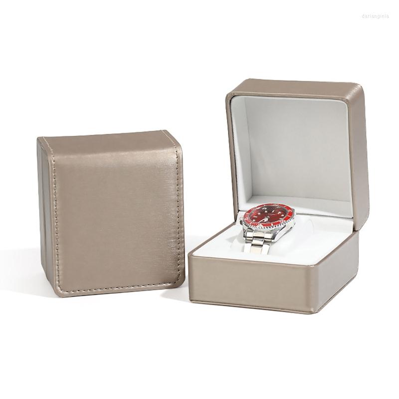 

Watch Boxes 4XBE Luxury Single Box For Men Women Anniversary Display CASE Organizer PU Leather Jewelry