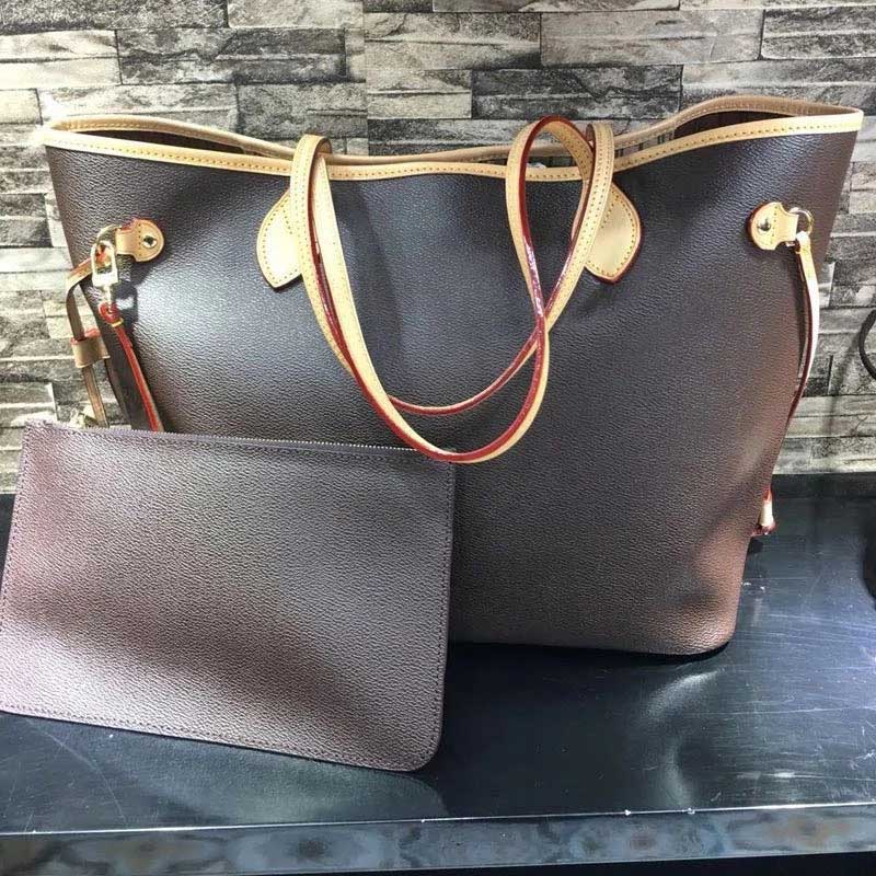 

2Pcs/Set Designer Tote bag MM/GM Shoulder Shopping Handbags Women Composite bags Purses Crossbody Bag Genuine Leather brown Flower white Checkers Grid Serial Totes, Contact me