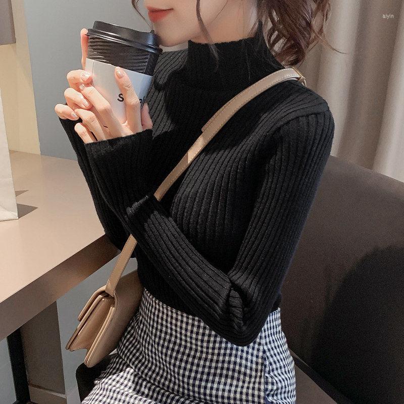 

Women' Sweaters Woman Chandails Autumn Winter Sweater Women' Slim Fit Inner Wear Turtleneck Top Fashionable Stylish, Black