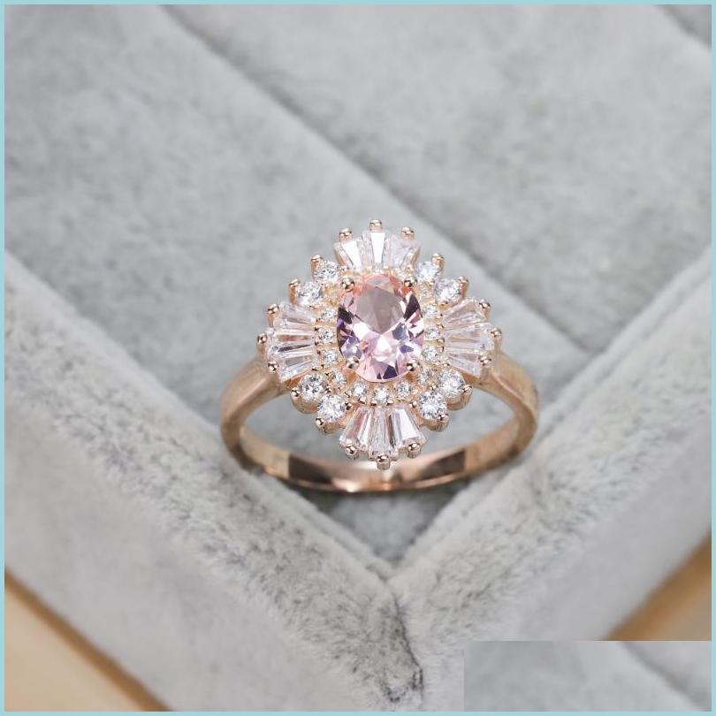 

Cluster Rings Cluster Rings Sell Well In Europe And America S925 Sier Fashion Luxury Wedding Ring Snow Zircon Champagne Crystal Jewe Dhmsp