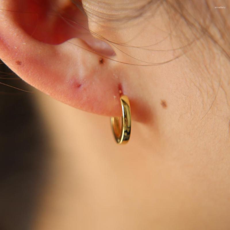 

Hoop Earrings 2022 Fashion Round Smooth No Stone Small For Women Gold Color Jewelry Pendientes Aros