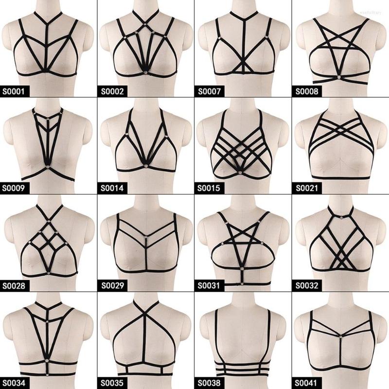 

Garters Est Garter Belt Erotic Goth Accessories Pentagram Harness For Woman Bondage Cupless Bra Festival Clothing Rave Costume, S0001