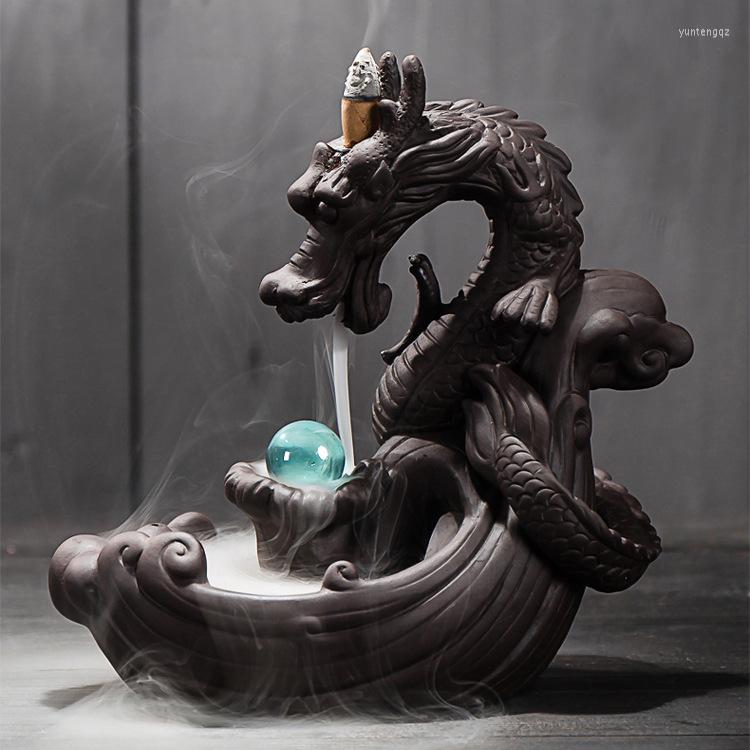 

Jewelry Pouches Purple Sand Dragon Backflow Incense Burner Tea Ceremony Decoration Creative Home