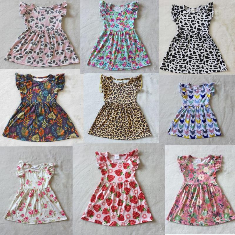 

Girl Dresses Summer Short Sleeve Frocks Cute Pattern Kids Fashion Random Pearl Skirt, Picture shown