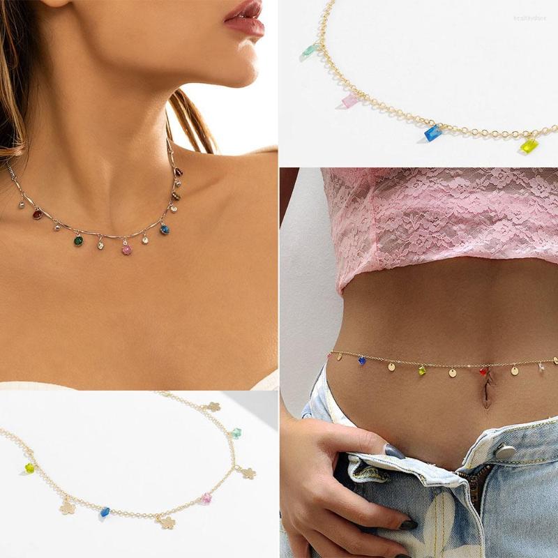 

Choker Selling Gold Tassel Necklace Waist Chain Women's Simple Single Layer Knuckle