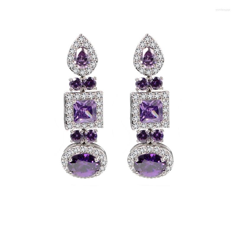 

Dangle Earrings ChengLong 2022 The Mysterious Pendientes Violeta Rockets With CZ Party Earring In Rhodium Cover