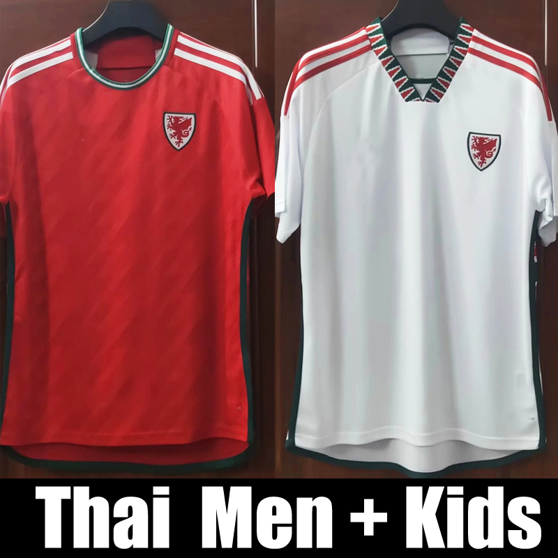 

2022 Wales Soccer Jerseys BALE WILSON ALLEN RAMSEY Mens 22 23 world cup football kit Rodon VOKES Football Shirt Adult kids Uniforms tops, Home men