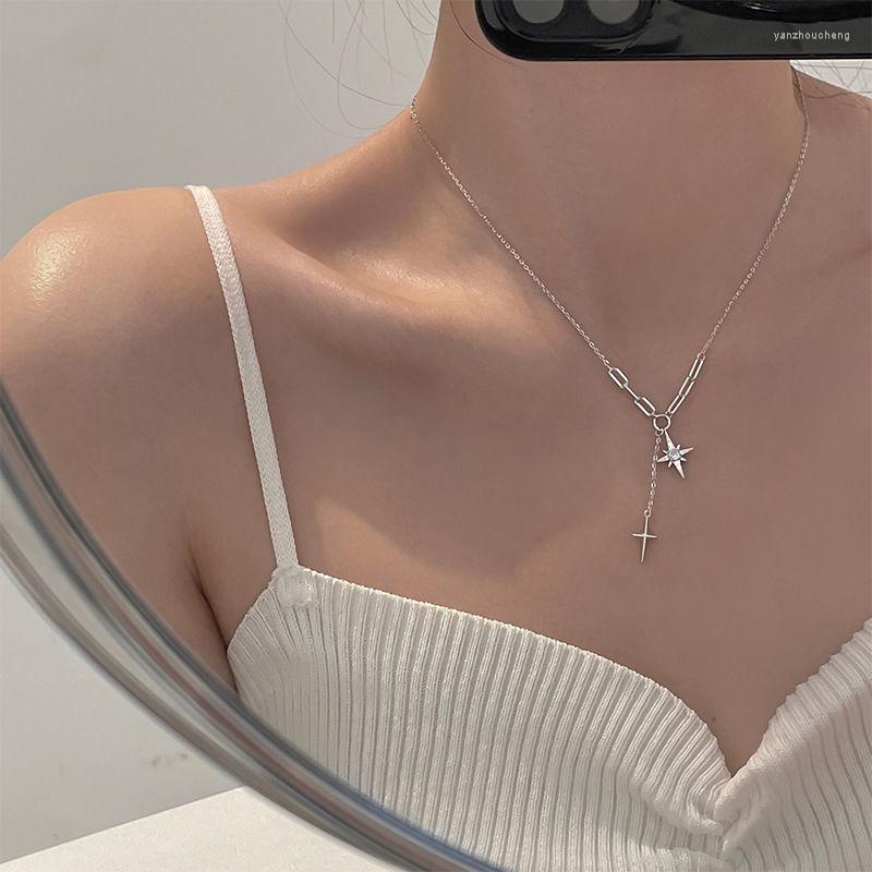 

Choker Trendy Tiny Star Pendant Necklace Hollow Adjustable Simple Chain Necklaces For Women Girls Party Gift