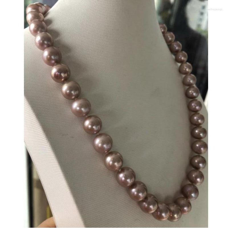 

Chains Gorgeous Freshwater Round 11-12mm Lavender Pearl Necklace 18inch 14K