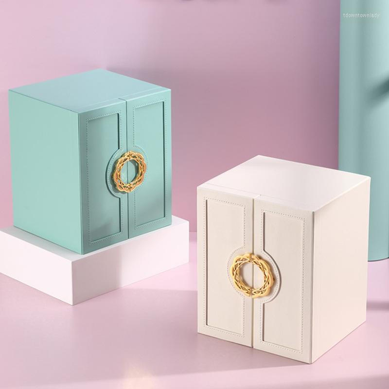 

Jewelry Pouches Fashion Design Customized Name Logos Leather Box Case Package Storage Large Space Ring Bracelet