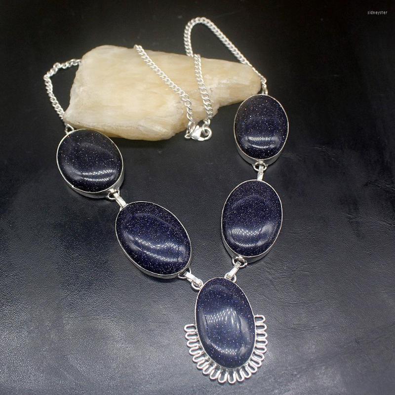 

Chains Gemstonefactory Jewelry Big Promotion Unique 925 SilverGorgeous Black Sun Sitara Fashion Women Chain Necklace 48cm 202202203