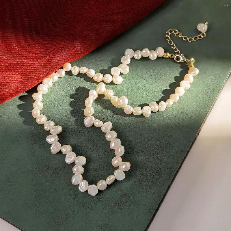 

Choker Arrived Geniune Natural Irregular Pearl Chocker Necklace Fashion Light Luxury Jewerlry For Elegant Women Party Couple Gift