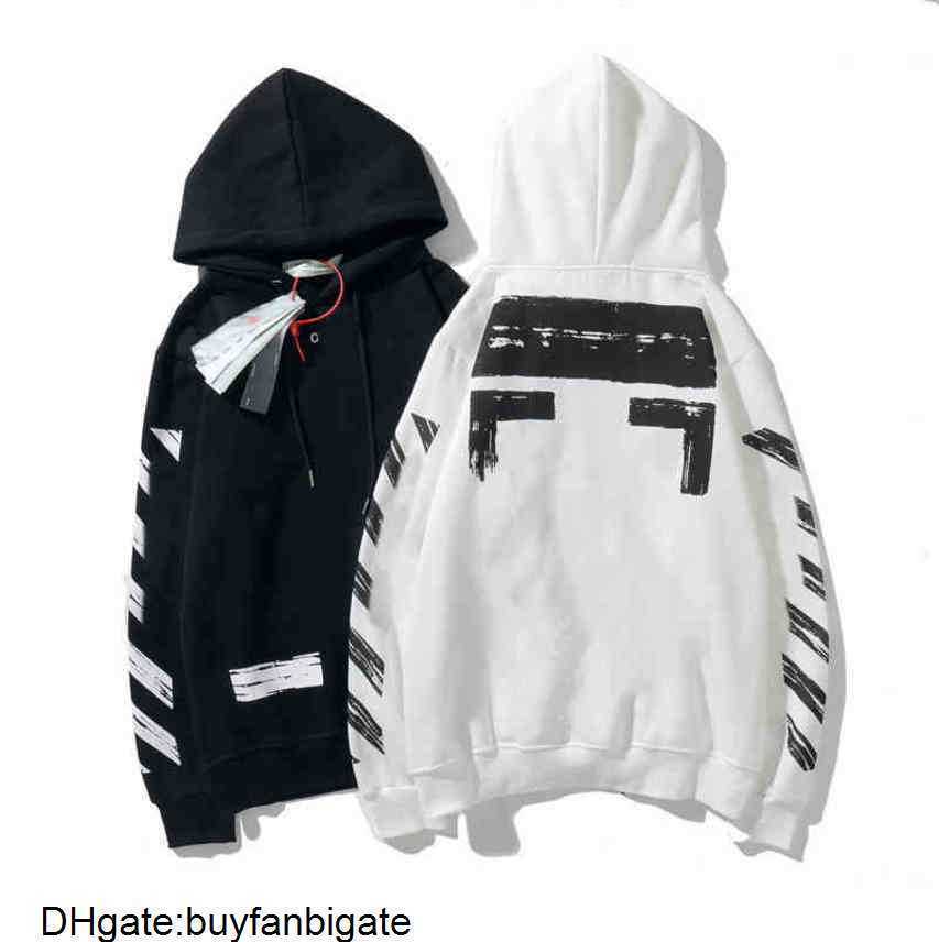 

Fashion High Classic Sweatshirts Mens Quality Offs Luxury Brand Designers Letter Pullover Back Oil Paint Arrow x Women Hoodies Tops, 21