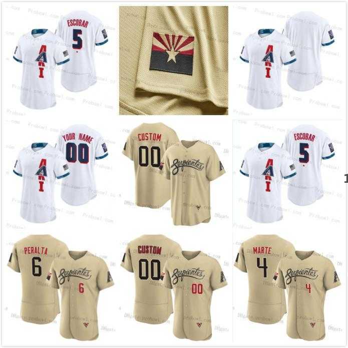 

Ketel Marte Diamondbacks Serpientes Jersey 2021 City Connect Eduardo Escobar David Peralta Nick Ahmed Andrew Young Carson Kelly VanMeter, Men cool base
