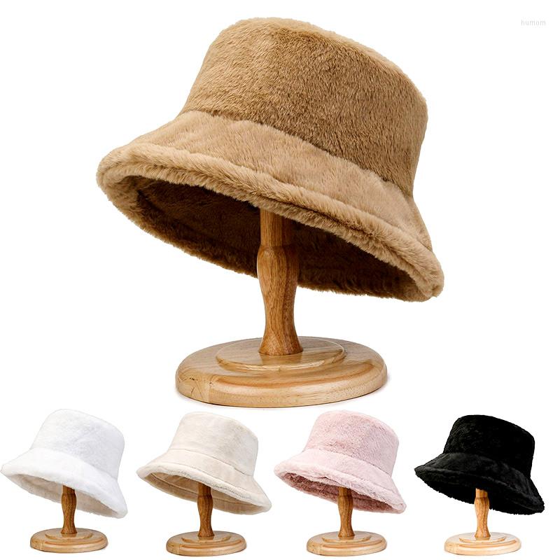 

Berets Winter Fisherman Hat Outdoor Lamb Wool Women Cool Autumn Cap Lady Solid Color Unisex Harajuku Thick, Beige