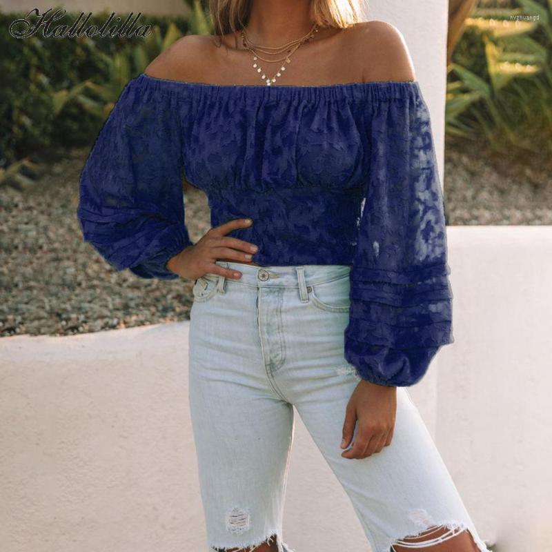 

Women' Blouses Fashion Elegant Womens Blouse Shirts Sexy Off Shoulder Floral Printing Tops Pullover Blusa Feminina Camisas Mujer, White