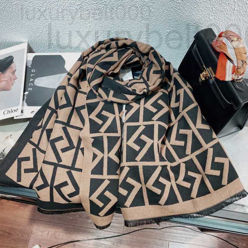 

Scarves designer 2022 New Cashmere Scarf Women's Winter Double Sided c Letter F Neck Net Red Shawl 9PPY