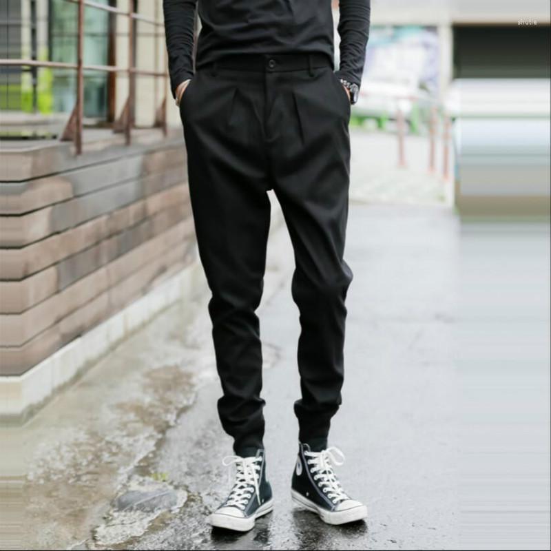 

Men's Pants 27-44 Korean Version Of Casual Men's Tide Slim Fit Feet Harem Large Size Boys Autumn And Winter Trousers, Black