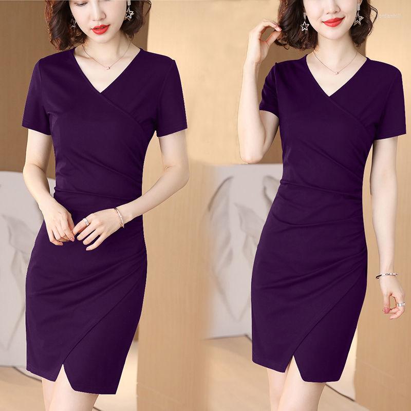 

Casual Dresses Women Summer Short-Sleeved Dress 2022 Women's Irregular Vestido De Mujer Femme Robe, Pink