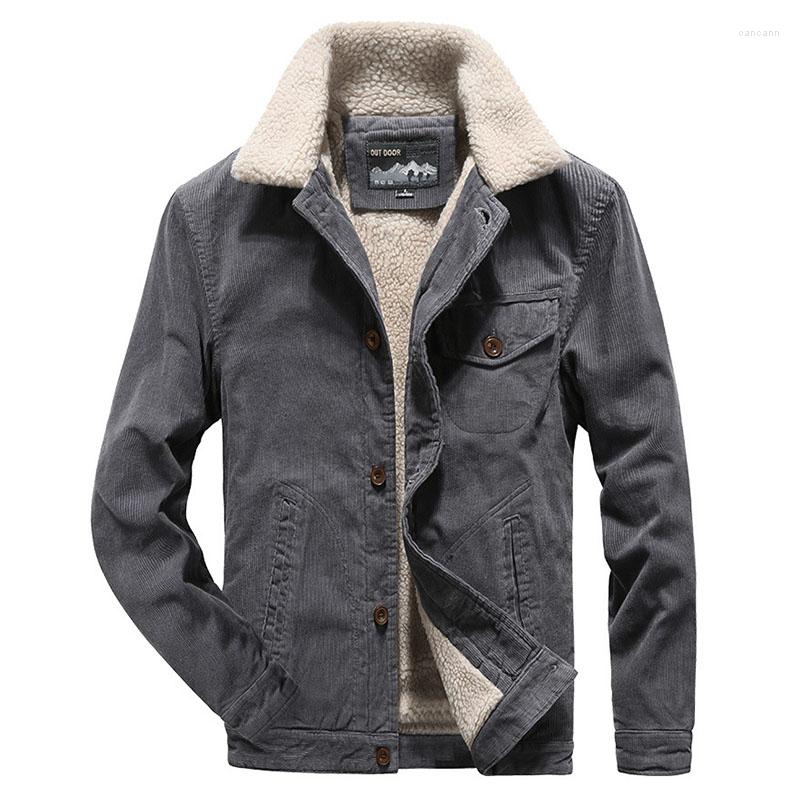 

Hunting Jackets Men Outdoor Winter Thick Jacket Plus Velvet Thermal Large Size Loose Male Coat Climbing Warm Fleece Cotton-Padded, Army green