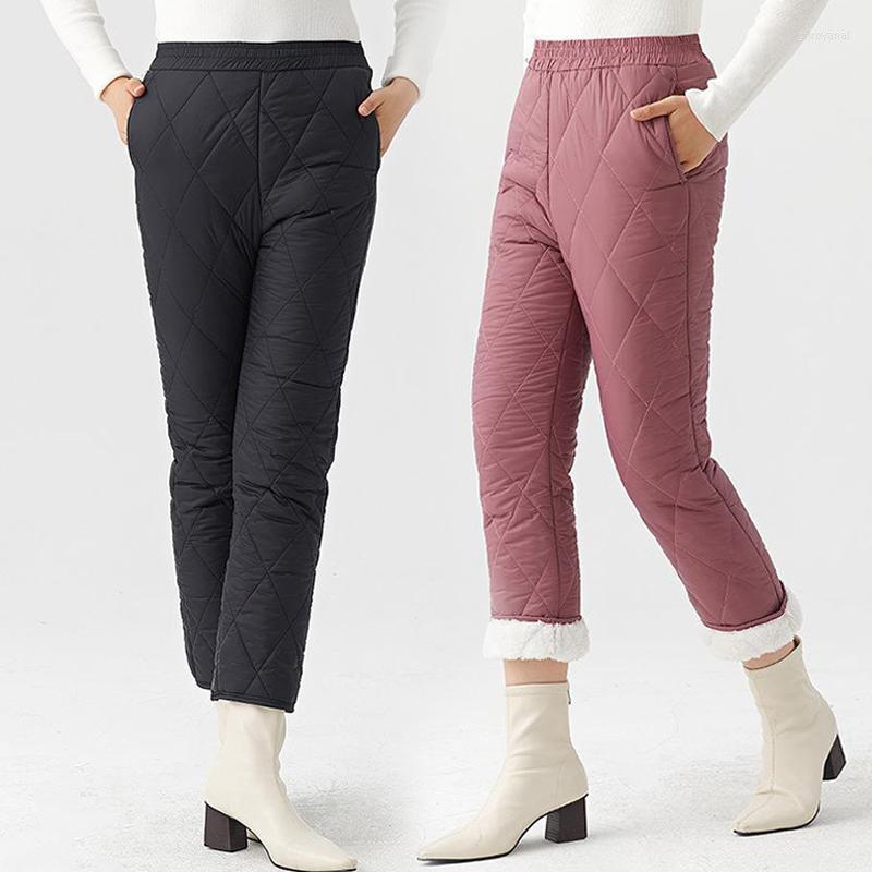 

Men's Pants Fashion Men's Thickened Velvet Lining Cotton Winter Home Ladies In The Elderly Elastic Waist Loose Casual Warm