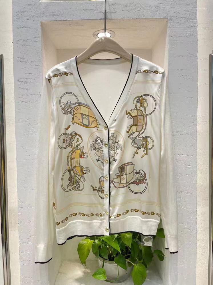 

Women' Knits S08515 Fashion Women' Sweaters 2022 Runway Luxury European Design Party Style Clothing, Picture shown