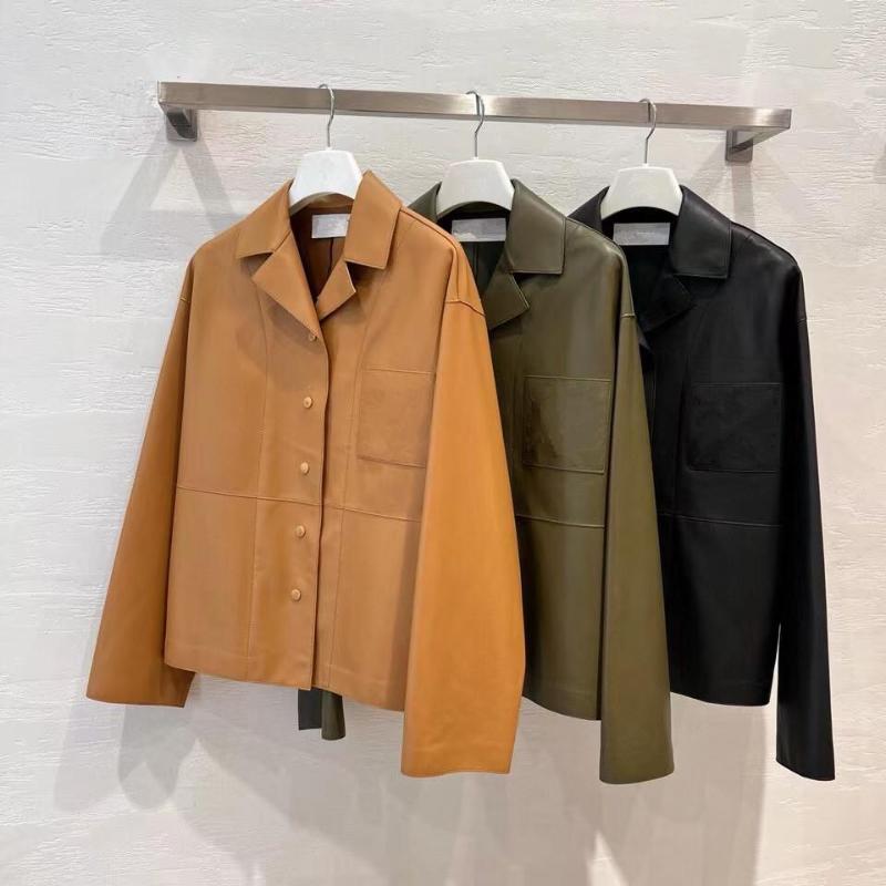 

Women' Leather Woman Coats Genuine 2022 Fashion Natural Sheepskin Coat Female Soft And High Quality, Black