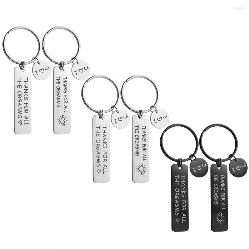 

Keychains Stainless Steel Keychain Valentine Gift Rectangle Funny Key Chain