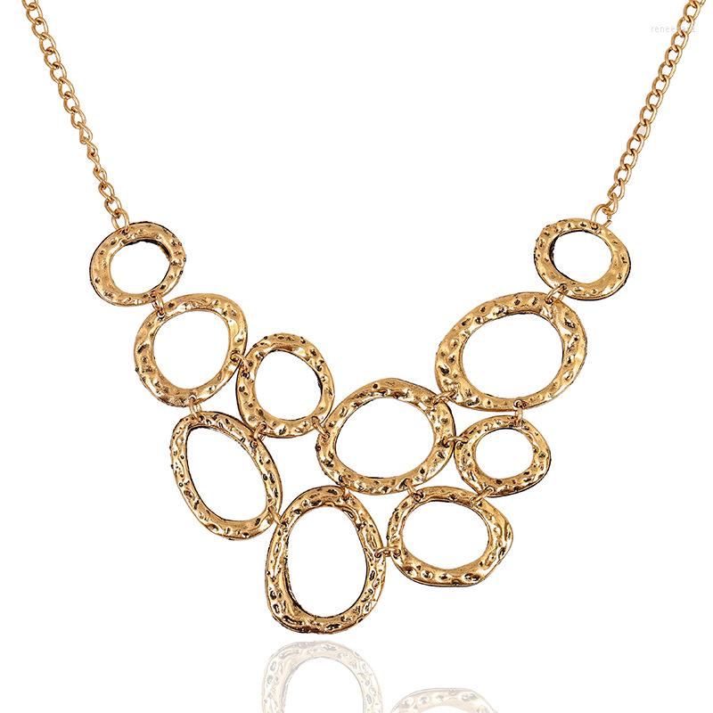 

Chains Fashion Exaggerated Necklace Irregular Alloy Ornament Vintage Accessories Wholesale Necklaces Pendant 2022