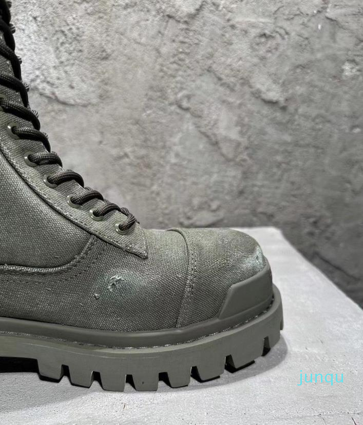 

2022 Winter Retro Canvas Tick sole Outdoor tooling Boots Exclusive High top designer Military Botas