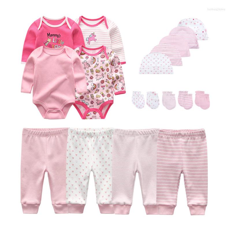 

Clothing Sets Solid Color 16/18Pcs Bodysuits Pants Gloves Hats Born Baby Girl Clothes Cotton Spring Boy Autumn Trousers, Tphg61