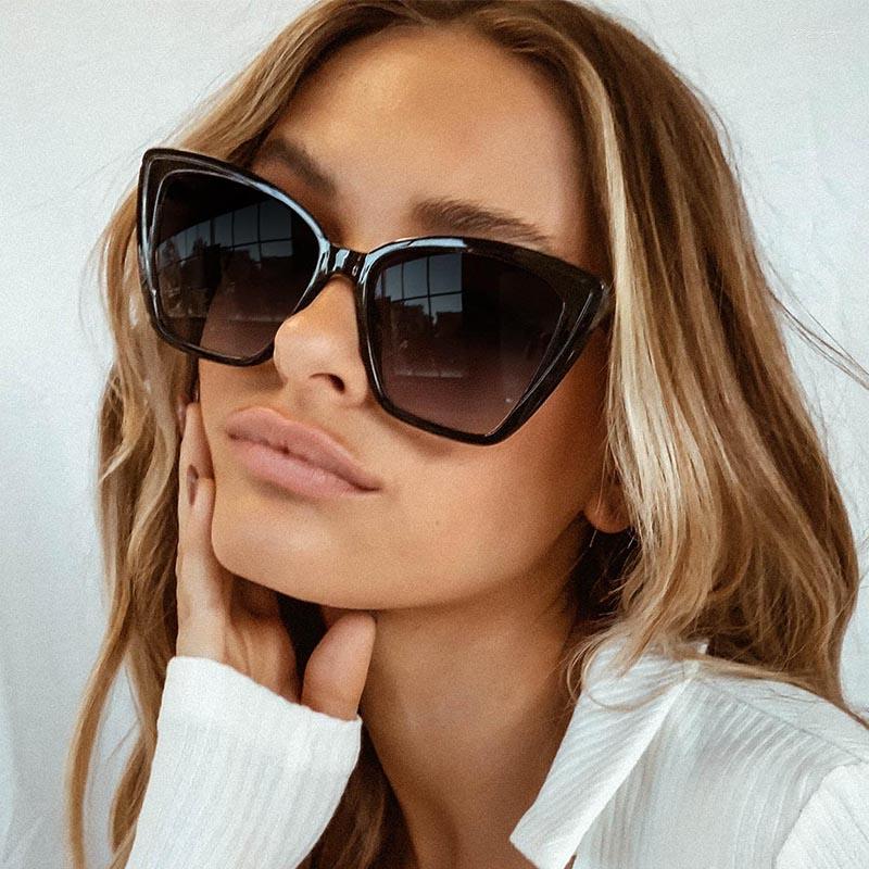 

Sunglasses Hispter Black For Women Vintage Retro Oversized Cat Eye Sun Glasses 2022 Oculos Lunette De Soleil Femme