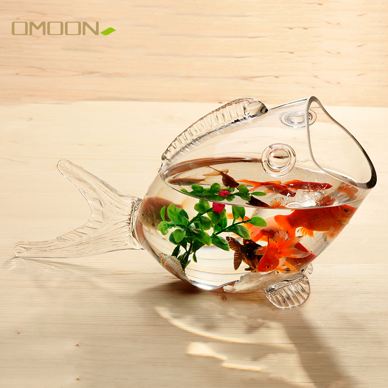 

Aquariums Fish glass bowl clear Transparent Glass Fishshaped Aquarium Fish Tank Glass Home Living Room Office decoration Craft Ornaments 221103
