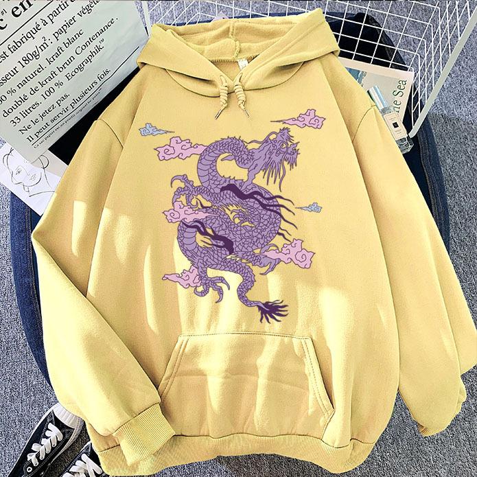 

Women' Hoodies Hoody Fashion Sweatshirt Hoodie Print Dragon Funny Top Vintage Women/men Keep Warm Comfortable Casual Winter Pullovers, Black
