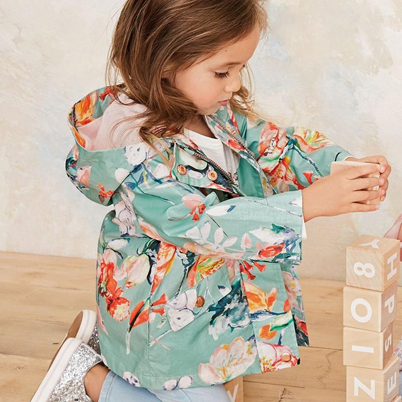 

Coat Autumn And Winter Children's Clothes Girls Long Hooded European American Kids Outerwear Cotton Cartoon Trench, Green