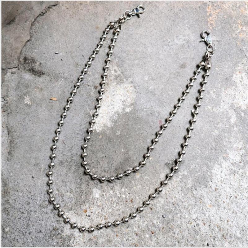 

Keychains Long Metal Wallet Belt Chain Rock Punk Trousers Hipster Pant Jean Keychain Silver Ring Clip Keyring Men's HipHop Jewelry 65cm