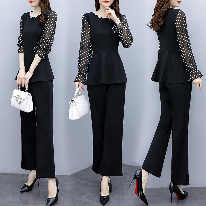 

Women's Tracksuits 2022 Spring Top&pants Set Plus Size Women's Slim Suit Fashion Two-piece Casual Survetement Femme 2 Piece, As photo