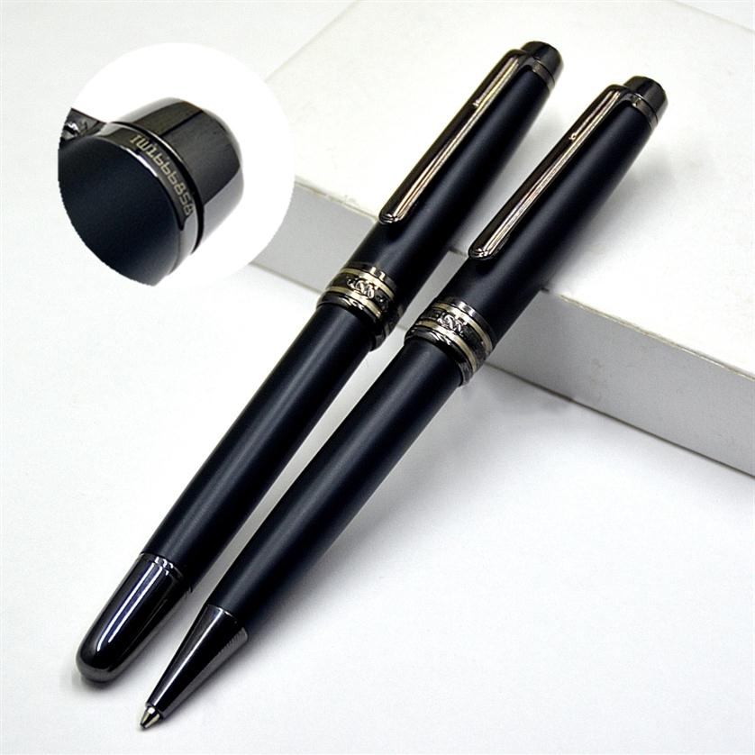 

Highest quality Msk-163 Matte Black Pure Metal Rollerball pen Ballpoint pen Fountain pens Stationery office school supplies with Monte 344K, As picture shows