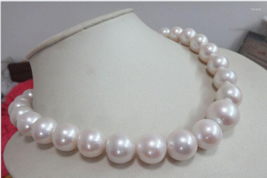

Choker Gorgeous 12-14mm South Sea Round White Pearl Necklace 18inch