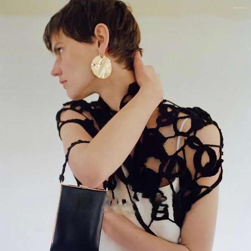 

Dangle Earrings H28 RISPADA Geometric Gold Color Circle Shape Drop For Women Accessories Sequin Gift