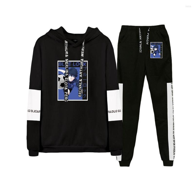 

Men's Hoodies Hoodie Blue Lock Two Piece Set Unisex Tracksuit Sweatpants Women Men Suit Harajuku Streetwear Japanese Anime Clothes, Picture shown