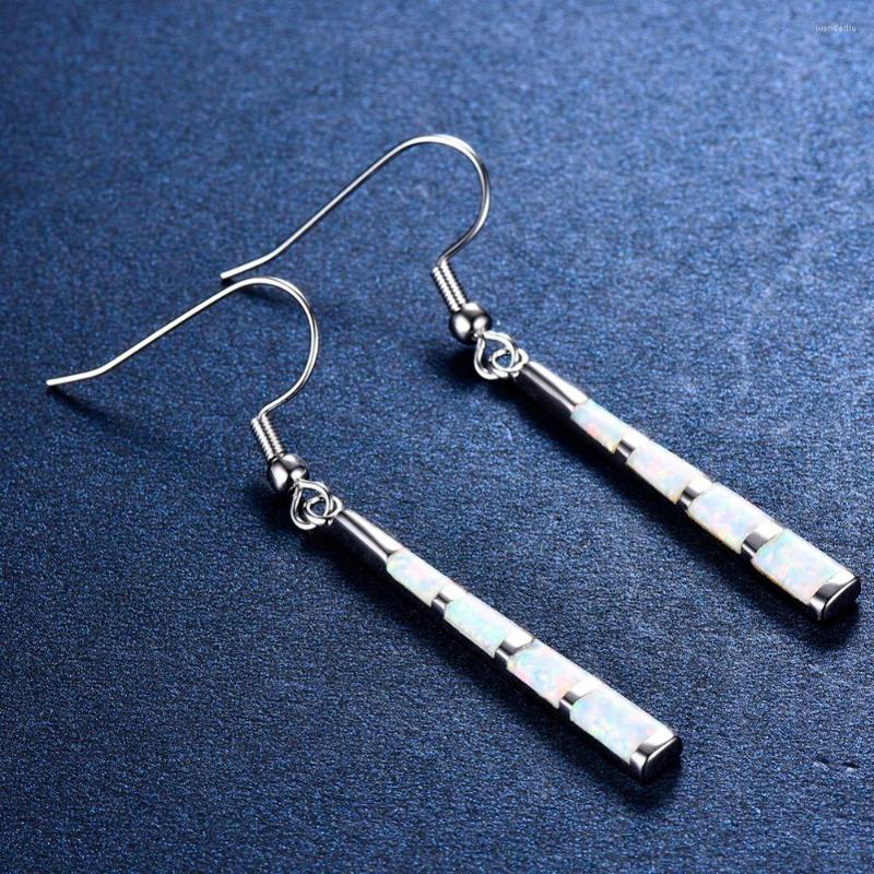 

Dangle Earrings Hermosa Queen Design Pretty Natural White Opal For Women 2 1/8 Inch