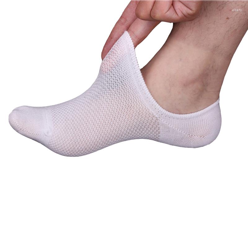 

Men's Socks 6 Pairs/Set Men Cotton Loafer Boat Plus Size Liner Low Cut No Show Invisible For Summer Breathable 3 Colors Casual, White