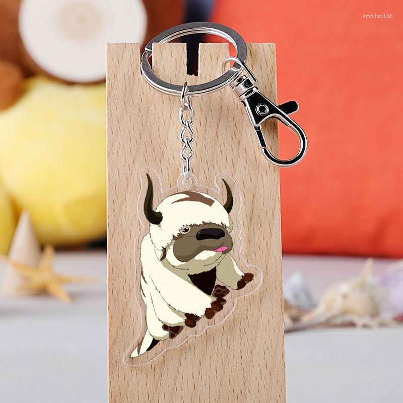 

Keychains Avatar The Last Airbender Aang Cow Appa Keychain Anime Key Chain Bag Pendant Trinket Holder Charm Jewelry Accessory Props