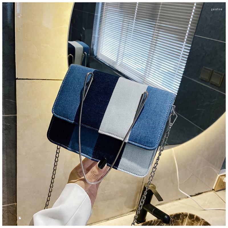 

Evening Bags Women's Bag 2022 Fashion Korean Trend I Diagonal Cross Small Square Single Shoulder, Blue