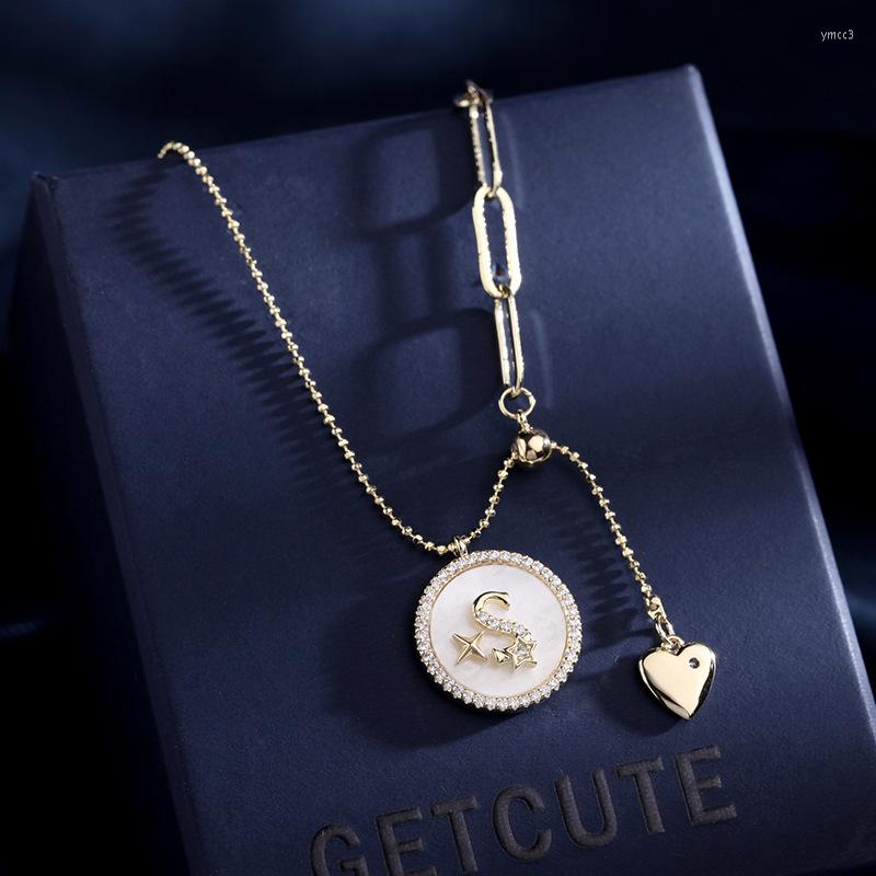 

Pendant Necklaces High Quality Dainty Gold Plated Necklace Wholesale Fashion Personalidy Round Shell For Women Birthday Gift