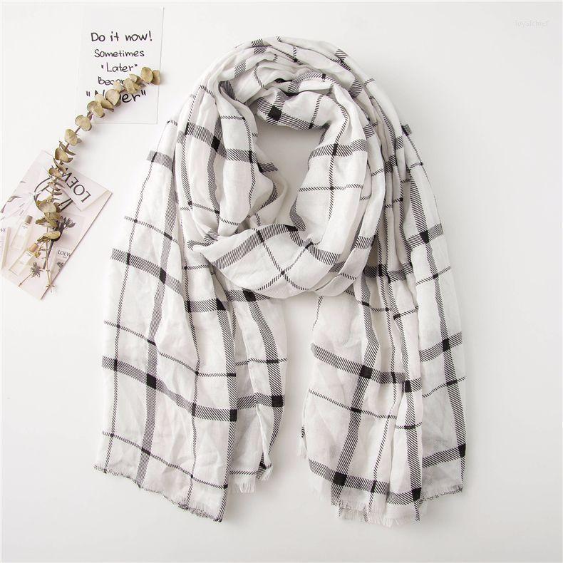 

Scarves 2022 Women Fashion Scarf Luxury Tassel Viscose Shawl Plaid Print Wrap Pashmina Stole Bufanda Muslim Hijab Snood Foulard Bufandas