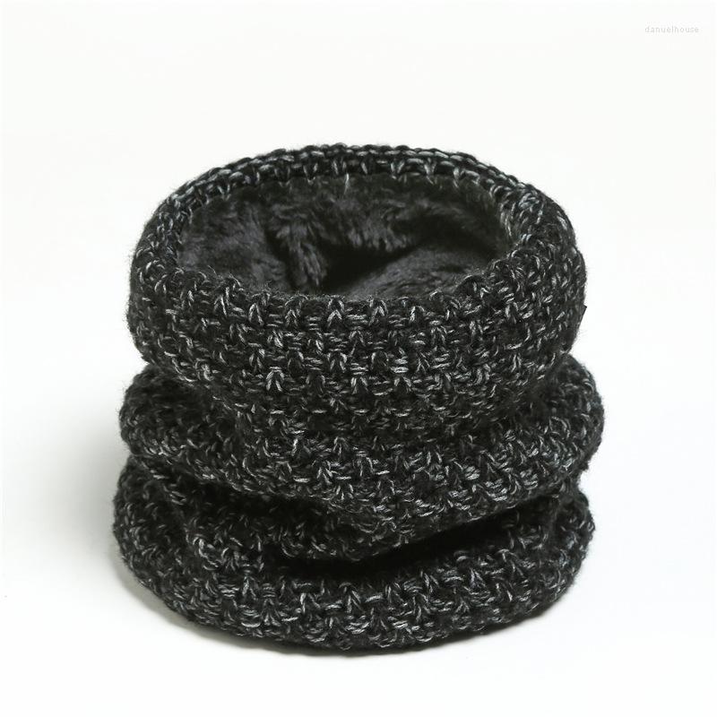

Bandanas 2022 Thick Solid Knitted Snood Scarf Women Winter Warm Ring Female Neckerchief Fashion