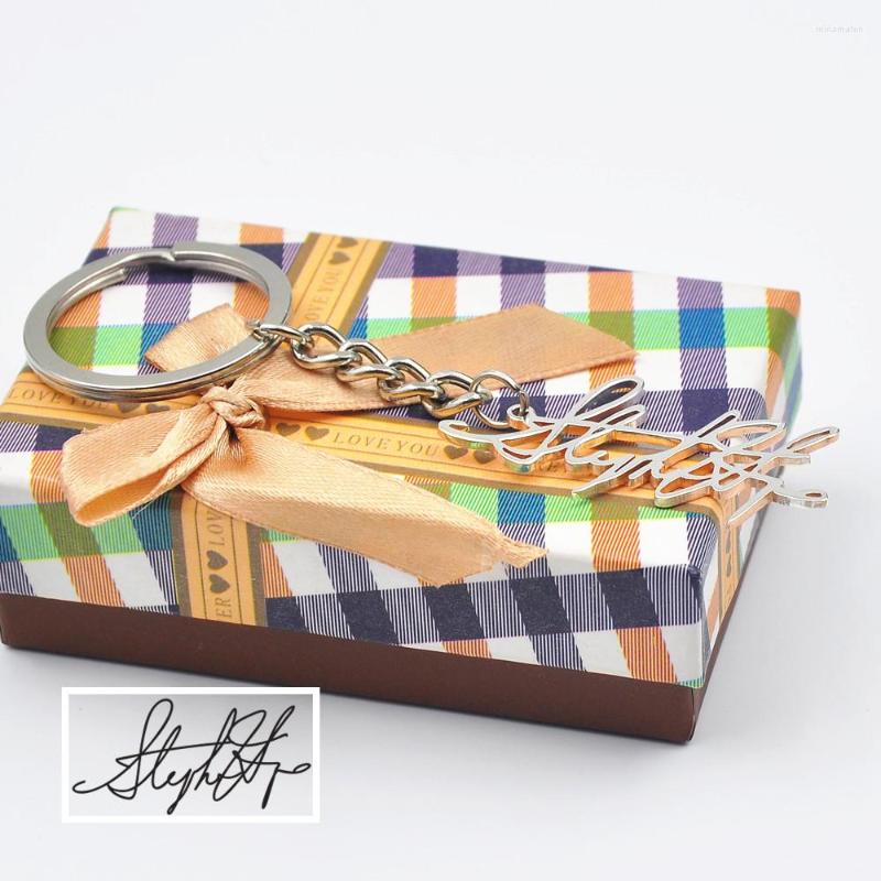 

Keychains Your Design Signature Keychain Custom Hand Cut Out Name Key Chain Personalized Written Memorial Gift